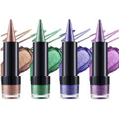 LANGMANNI 4Pcs Pointed Eyeshadow Stick,Dual End Design with Creamy Gel,Long Lasting Multi Use Colorful Eyeliner Pencils,Perfect for Girls Daily Eye Makeup