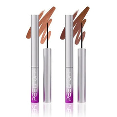 LANGMANNI Peel Off Lip Liner Set,Lip Stain Peel Off,Long Lasting Waterproof & Smudge Proof Matte Lip Liners With Ergonomic Handle & Precision Brush,Makeup Gift for Girls