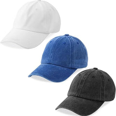 Pack Washed Plain Baseball Cap