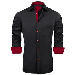 Alimens & Gentle Mens Stretch Cotton Business Shirt Long Sleeve Wrinkle-Free Dress Shirt