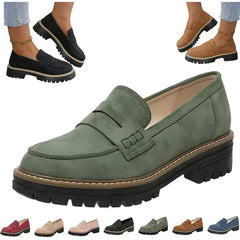 Orthoture-Orthopedic Platform Loafers - Orthoture Orthopedic Shoes Women, Orthoture Womens Round Toe Flats Walking Shoe, Arch Support Slip-On Loafers Suitable for All Foot Shapes