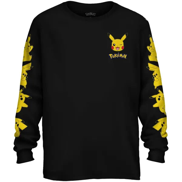 Pokemon Pikachu Little Boys Long Sleeve T Shirt