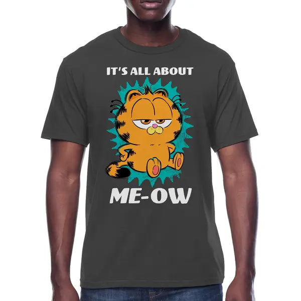 Garfield, Mens Apparel Graphic Crew Neck T-Shirt, Baby Garf Solo