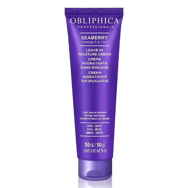 Obliphica Seaberry Leave In Moisture and Styling Cream for Women Anti Frizz Control, Normal Hair Products, Damaged Repaired Hair Hair Mask & Treatment for Protecting Hair & Scalp