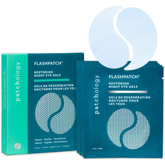 Patchology FlashPatch Restoring Night Eye Gel Patches with Retinol, Squalane & Peptides – Hydrogel Under Eye Masks for Fine Lines, Dark Circles & Puffiness – Overnight Eye Care