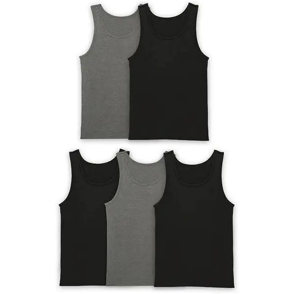 Fruit Of The Loom Mens Essentials 5-Pack Pure Comfort Tanks