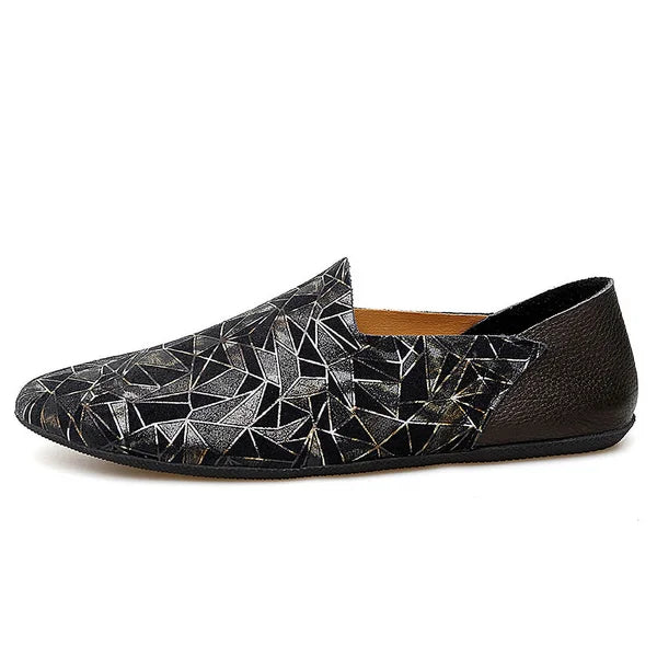 Men's Casual Loafers Slip On Leather Shoes Male Lightweight Driving Shoes Moccasins Classic Penny Loafer Flats Boat Shoes Outdoor Walking Shoes