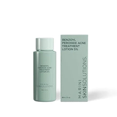 Marini SkinSolutions Benzoyl Peroxide Acne Treatment Lotion Targets & Treats Acne Prone Skin Clears Pores & Excess Oil Made in the USA 2 fl oz