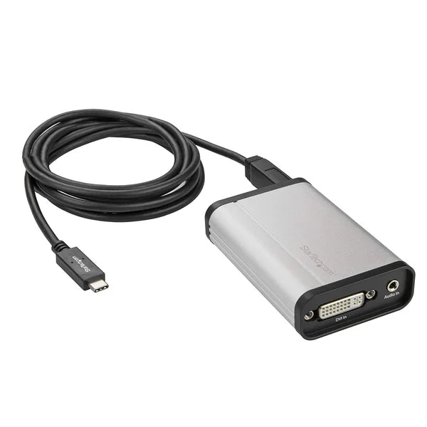 StarTech.com USBC2DVCAPRO DVI to USB C Video Capture Device, 1080p 60fps - Silver