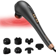 NEXPURE Rechargeable Handheld Massager, Cordless Deep Tissue Massager for Neck, Back, Shoulders, Legs & Feet