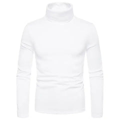 VerPetridure Men's Mock Turtleneck T-Shirts Long Sleeve Crewneck Pullover Sweater Basic Designed Elastic Undershirt Slim Fit Solid Warm Pullover Tops
