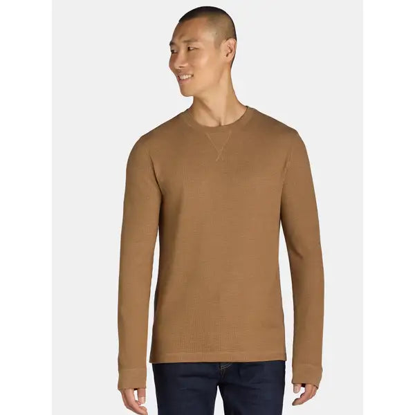 George Men's & Big Men’s Crewneck Thermal Shirt with Long Sleeves