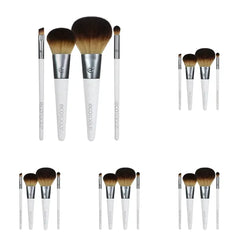 EcoTools On-The-Go Makeup Brush Kit, Travel-Friendly Brush Set, Mini-Size Makeup Tools for Powders, Blush, Bronzer, & Eyeshadows, Eco-Friendly, Synthetic Bristles, Cruelty-Free & Vegan, 5 Piece Set