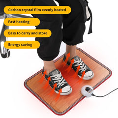 Livtribe AC 110V Heated Floor Mat - Electric Foot Warmer for Office & Home