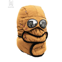 Gustave Winter Trapper Hat with Glasses – Thermal Face Mask, Neck Warmer & Earflaps for Skiing, Hunting & Outdoor Activities