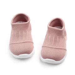 PATPAT Baby / Toddler Fashionable Solid Flyknit Athletic Walking Shoes Pink