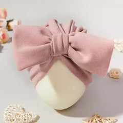 PATPAT Baby / Toddler Solid Bowknot Hat light red