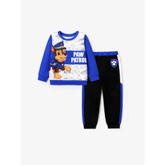 PATPAT PAW Patrol 2pcs Toddler Girl/Boy Marshall Chase Pullover Sweatshirt with Pants Set Blue