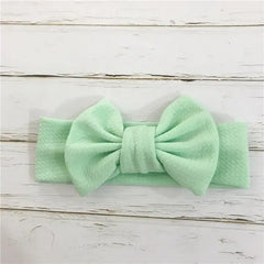 PATPAT Baby Solid Bowknot Headband share icon Mint green