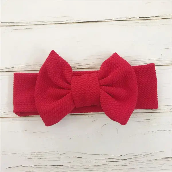 PATPAT Baby Solid Bowknot Headband share icon red