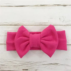 PATPAT Baby Solid Bowknot Headband share icon pink