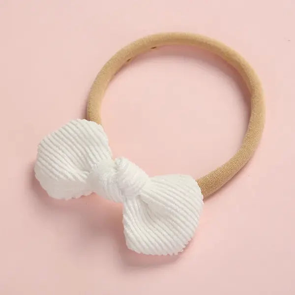PATPAT Pretty Bowknot Solid Hairband for Girls share icon White