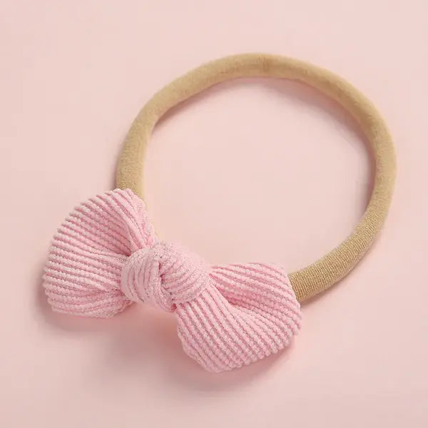 PATPAT Pretty Bowknot Solid Hairband for Girls share icon pink