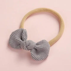 PATPAT Pretty Bowknot Solid Hairband for Girls share icon grey