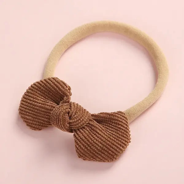 PATPAT Pretty Bowknot Solid Hairband for Girls share icon brown