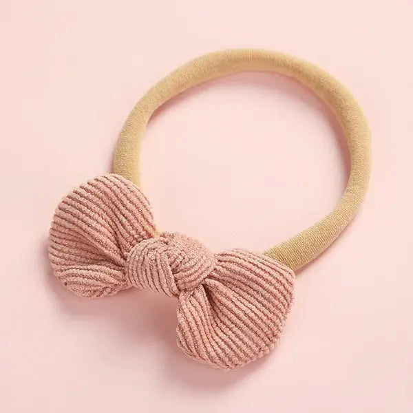 PATPAT Pretty Bowknot Solid Hairband for Girls share icon coral