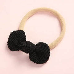 PATPAT Pretty Bowknot Solid Hairband for Girls share icon black