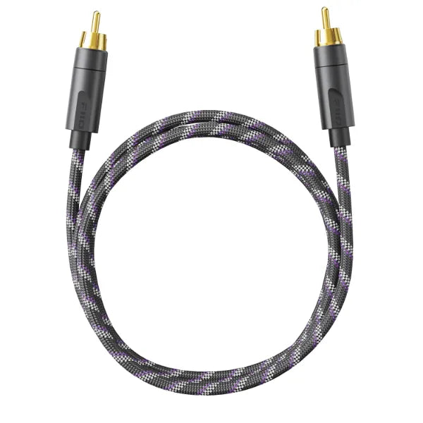 FiiO Trust Series LR RCA7L RCA to RCA Coaxial Digital Audio Cable, 75Ω S/PDIF Silver-Plated OFC Interconnect Cable for DACs, CD Players, DAC/Amps, Streamers and HiFi Audio Systems
