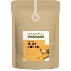 Banyan Botanicals Organic Yellow Mung Dal Gut Friendly Plant Based Protein Premium Split Mung Beans for Kitchari, Easy Digestion & Metabolic Purity USDA Organic