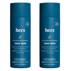hers Clear Slate Anti-Dandruff Shampoo – Dermatologist-Formulated with 1% Zinc Pyrithione and Biotin for Dry Scalp Relief, Botanical Garden Scent