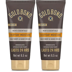 Gold Bond Men's Essentials Everyday Moisture Daily Body & Hand Cream, With Vitamin C