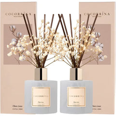 COCORRÍNA Reed Diffuser Clean Linen Reed Diffuser for Bedroom Bathroom Home Décor