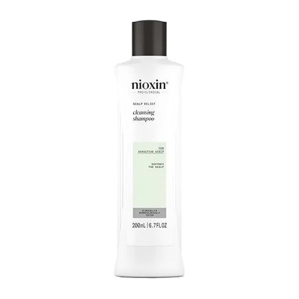 Nioxin Scalp Relief Cleansing Shampoo Soothes, Hydrates, & Thickens Hair For Sensitive, Dry, & Itchy Scalp Made with Aloe Vera & Vitamin E