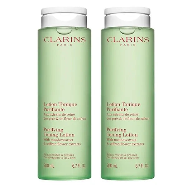 Clarins Purifying Toning Lotion Less Oily Skin After 14 Days of Use Cleanses, Hydrates, Purifies, Mattifies and Balances Skin's Microbiota Contains Witch Hazel Combination To Oily Skin Types