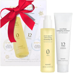 NOONI Korean Cleansing Oil & Double Cleanse Set – Snow Aqua LHA & Rice