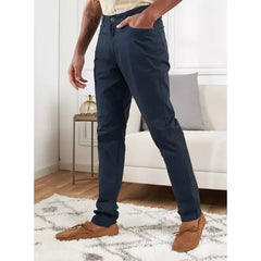 MAX FASHION Skinny Fit Plain Jeans with Pocket Detail and Belt Loops-Blue