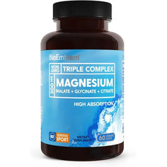 BioEmblem Magnesium Complex Healthy Sleep Support, Magnesium Glycinate, Malate & Citrate, NSF & Labdoor Certified, High Absorption, Vegan, Non GMO