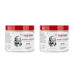 Thayers Blemish Clearing Acne Pads, Salicylic Acid Acne Treatment for Face, Pore Reducing, Exfoliating, and Soothing Skincare, Witch Hazel Toner Pads, 60 Ct