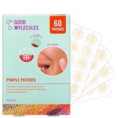 Good Molecules Pimple Patches for Face, Thin Hydrocolloid Acne & Zit Patches, Invisible Under Makeup, Clinically Tested Acne Spot Treatment