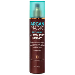 Argan Magic Anti Frizz Blow Dry Spray Protects Against Humidity & Tames Frizz Adds Glossy Shine & Softness Paraben Free, 8 Oz