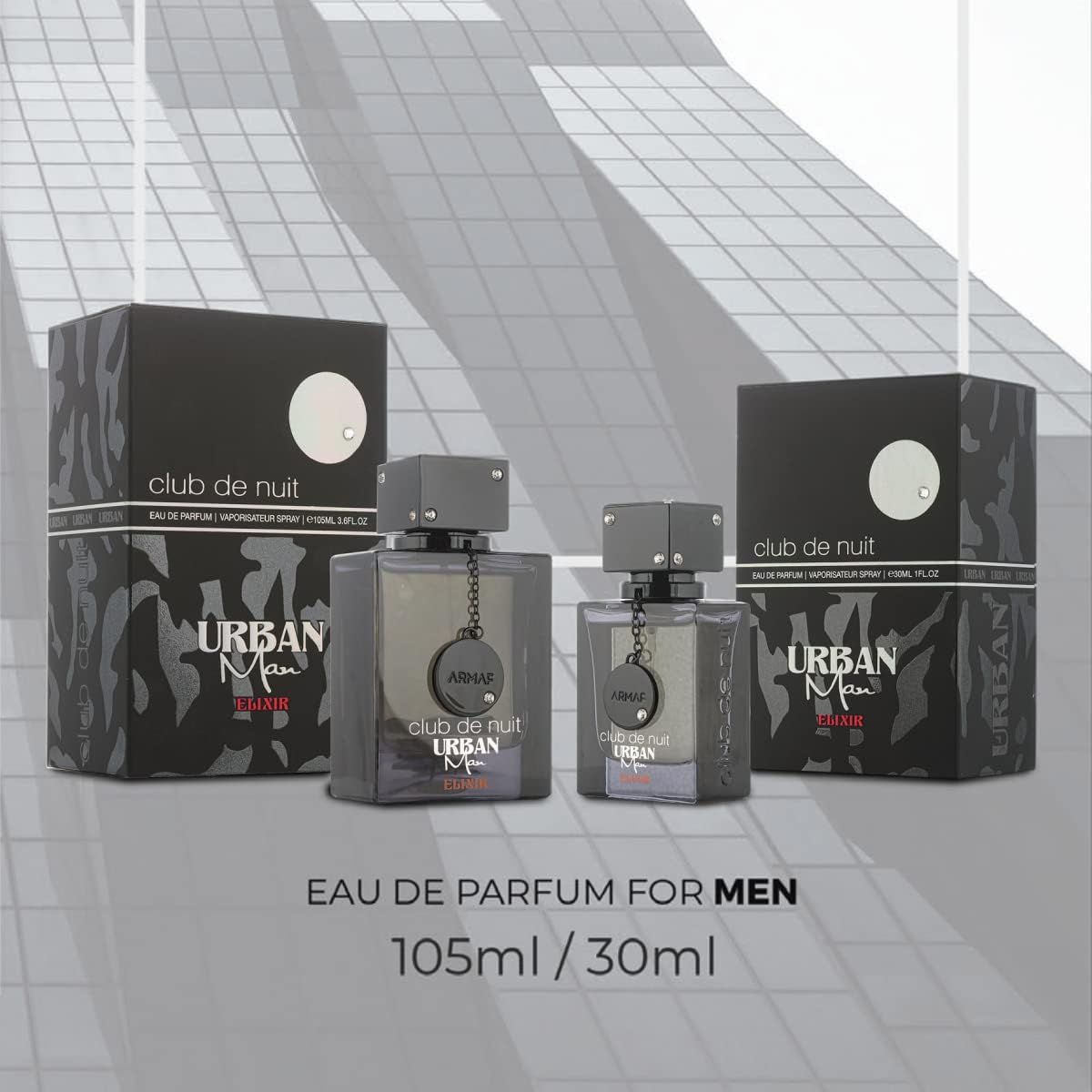 Armaf Perfume Club De Nuit Urban Elixir Man Eau De Parfum 105ml For Him, Black, Perfumes for Men