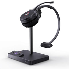 Yealink WH62 Mono Wireless DECT Headset, Teams Certified, Single Ear Office Headset for Desk Phone and Computer Softphone, Noise Canceling Microphone, Wireless Range Up to 525 ft,13 Hours Talk time