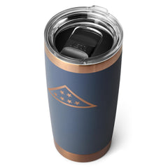 YETI Rambler 20 oz Tumbler, Stainless Steel, Vacuum Insulated with MagSlider Lid - Folds of Honor-Navy