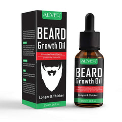 ALIVER Caffeine Beard Growth Stimulating Oil for Facial Hair Grow | Fuel Healthy Growth | Fragrance Free Beard Oil - 30ml