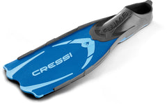 Cressi Pluma Fins - High Quality Unisex Full Foot Fins for Diving, Snorkelling, Swimming - Blue/Azure
