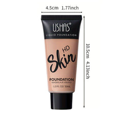 Makeup Foundation Full Coverage,Face Foundation Makeup 30 Ml - Powder Foundation Full Coverage for All Skin Types, Matte Oil Control Foundation